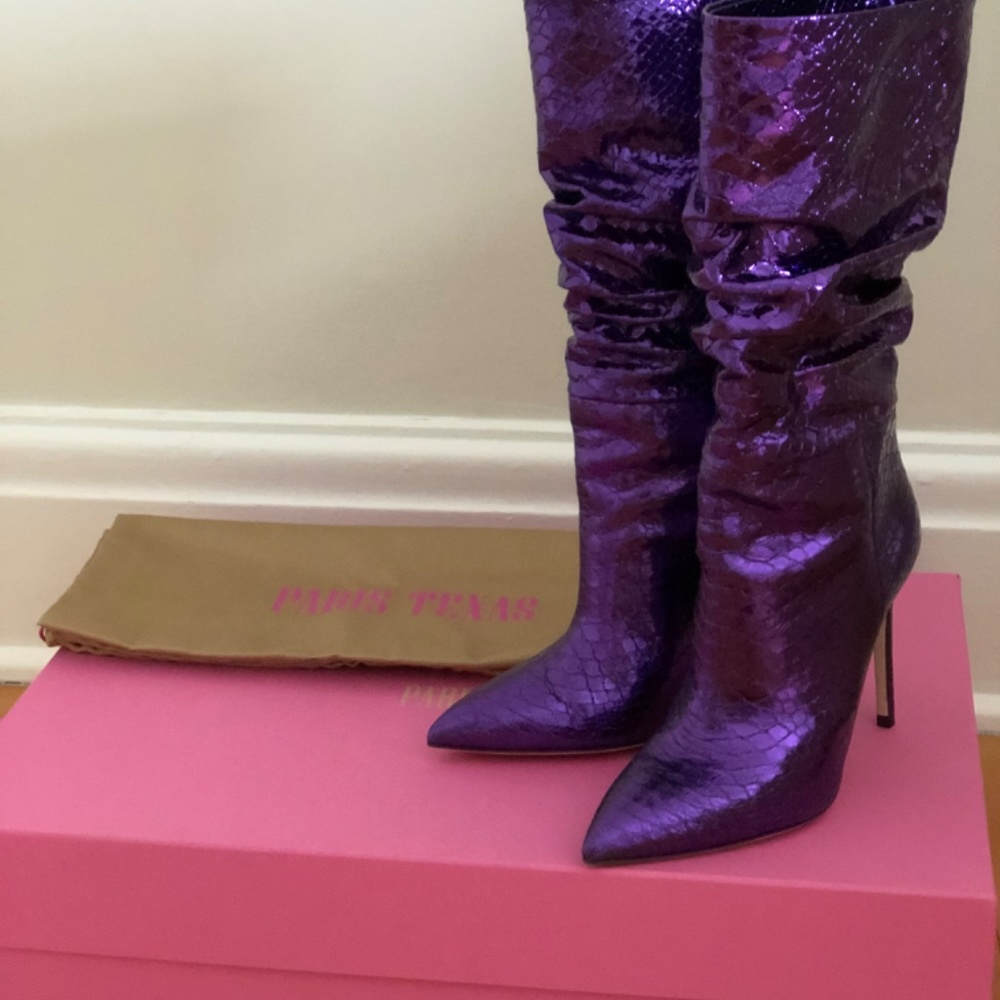 Paris Texas Python Slouch Boots - Picture 2 of 2